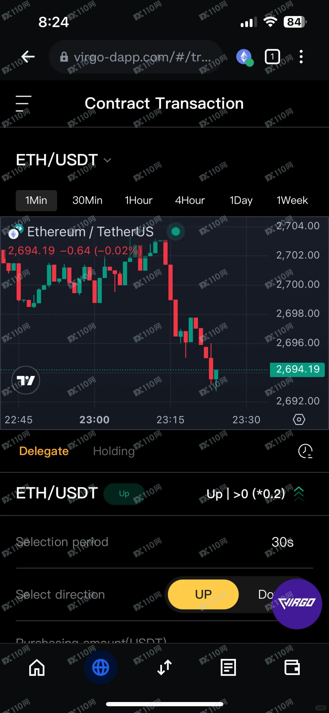virgo虚拟货币期货合約诈骗 平台盈利不得出金