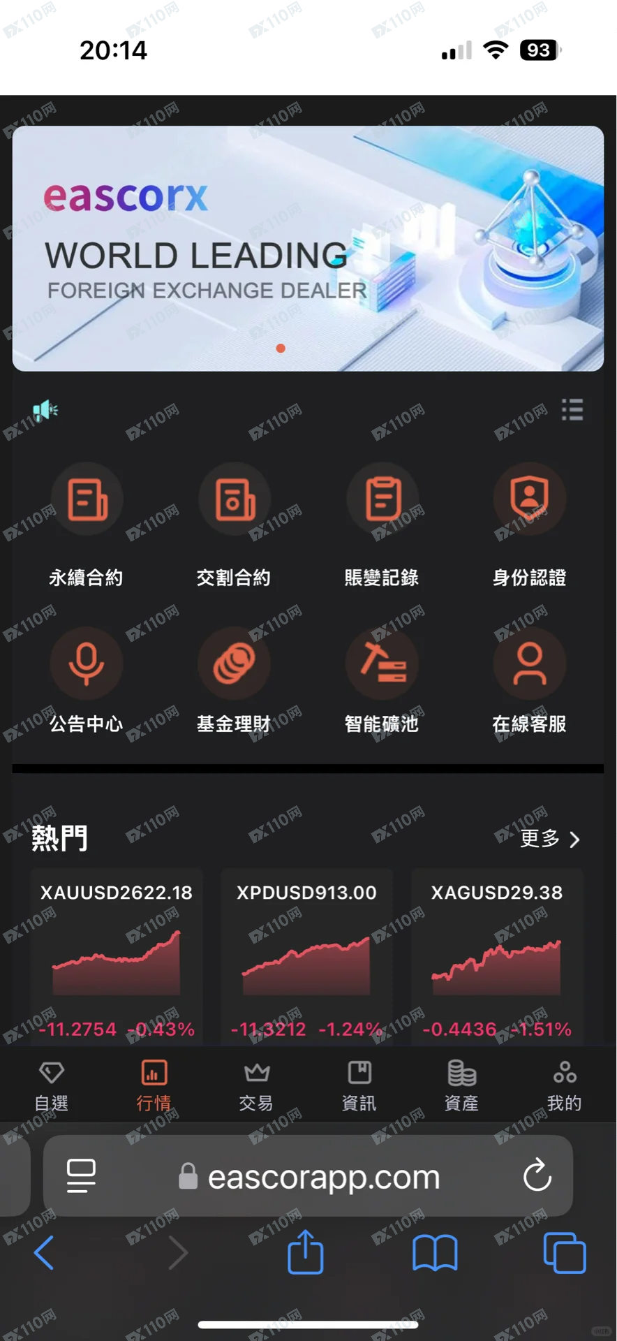 eascorx线上交易平台是诈骗