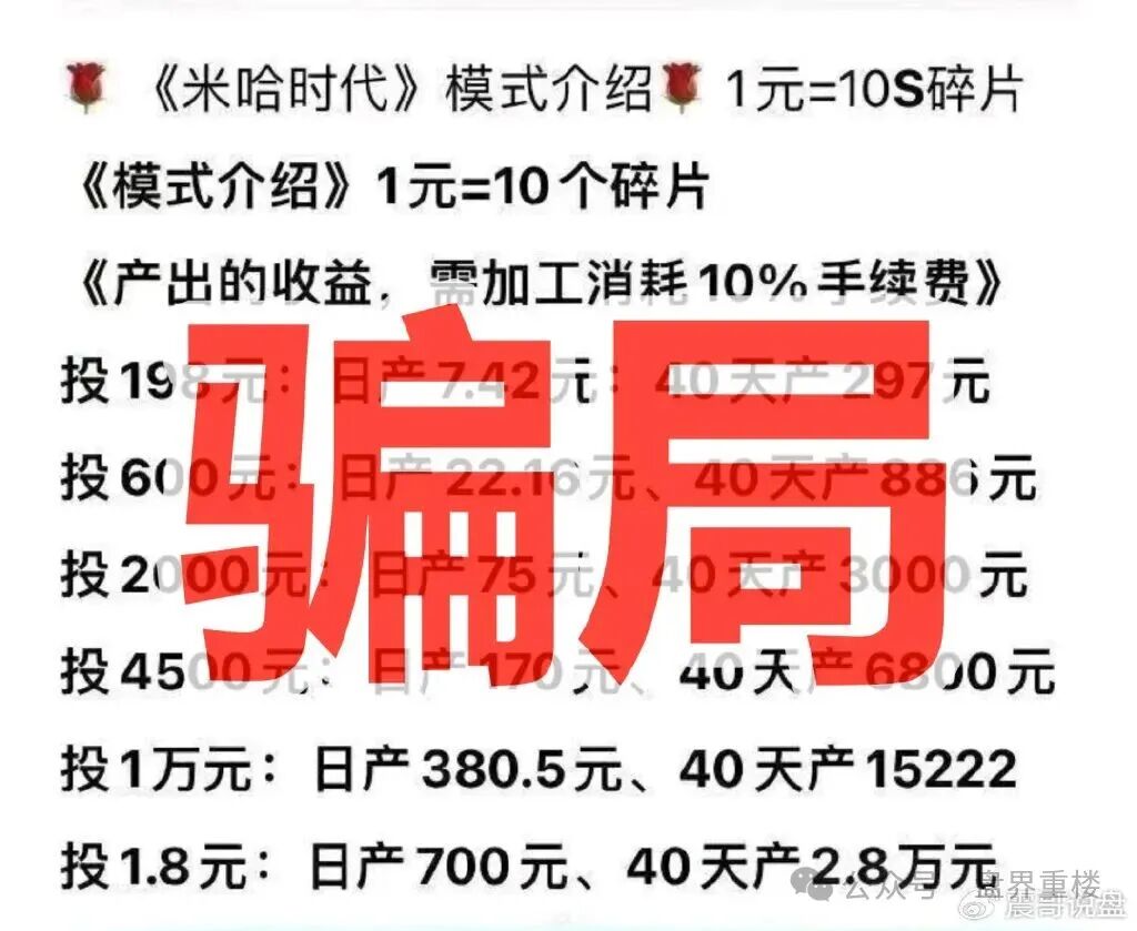 米哈时代分红类资金盘骗局，就是之前“万灵部落”和“欧贝电商”那帮人搞的，专门玩一轮圈杀猪盘，高度预警，即将崩盘跑路！