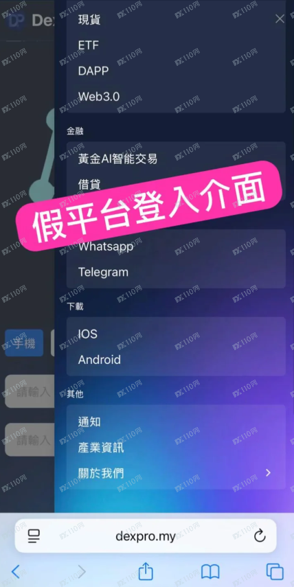 假平台曝光！警惕DexPro！