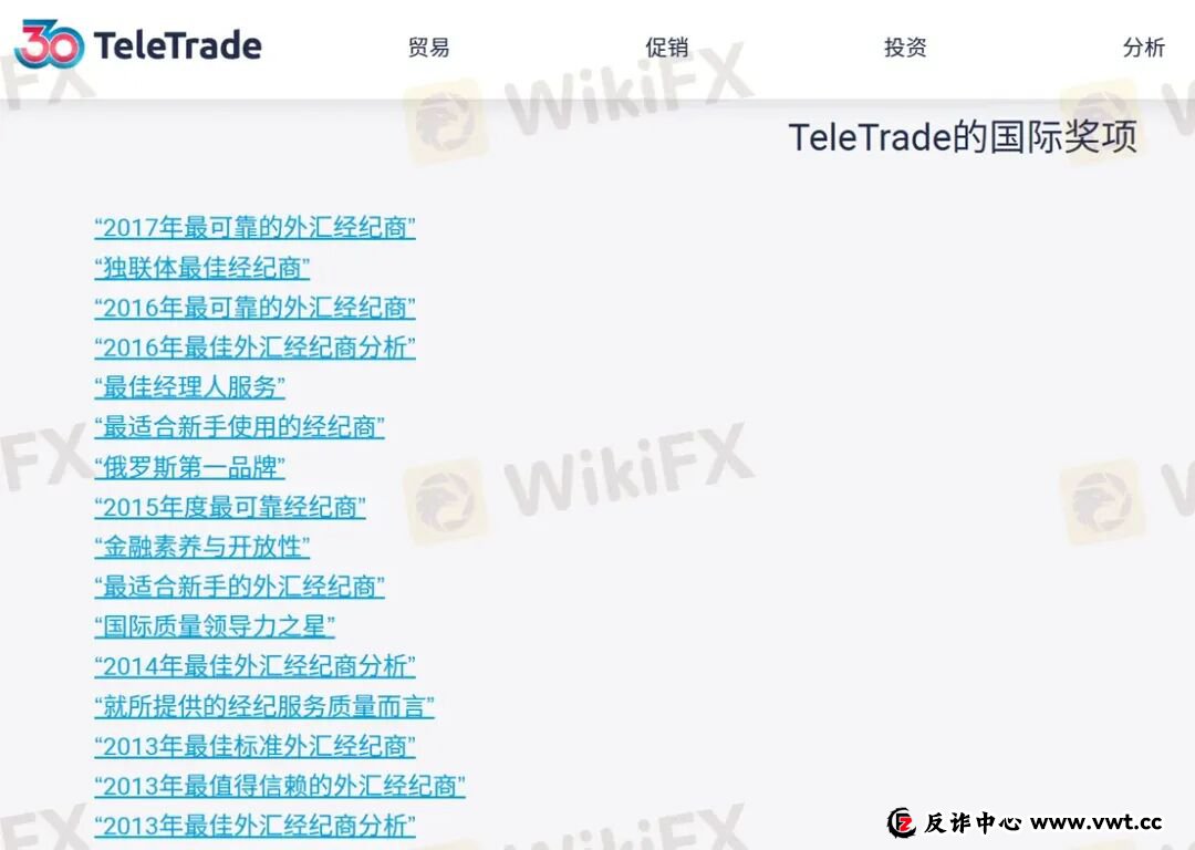 曝光：30年历程的TeleTrade当前无任何监管，拖延出金可能一拖再拖