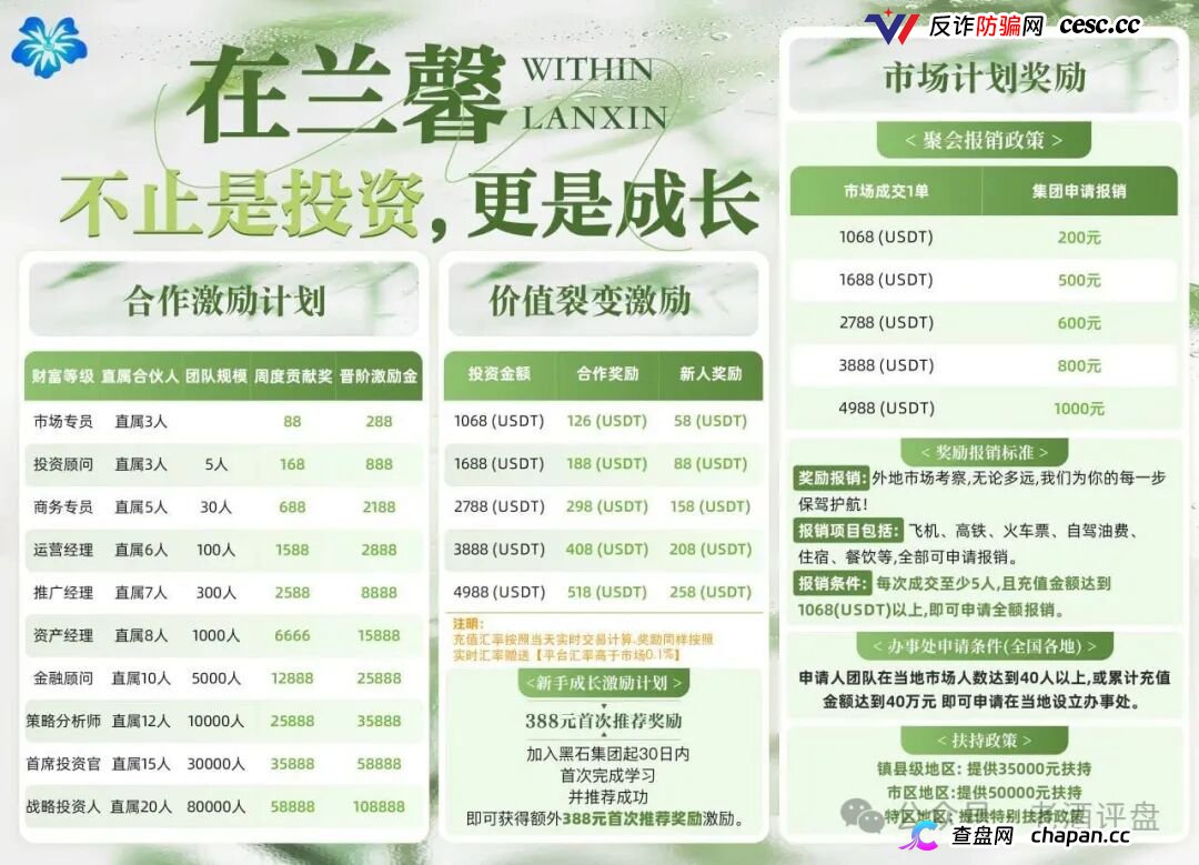 黑石资管查无此号,兰馨亚洲是壳,资金盘崩盘倒计时